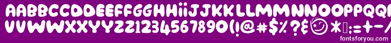 Montel Font – White Fonts on Purple Background