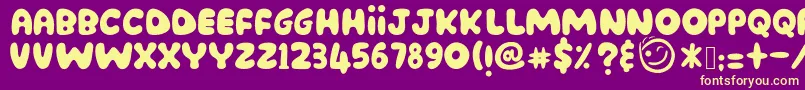 Montel Font – Yellow Fonts on Purple Background