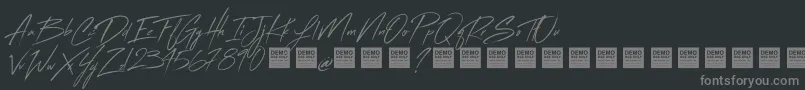 FlashBackDemo Font – Gray Fonts on Black Background