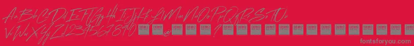 Police FlashBackDemo – polices grises sur fond rouge
