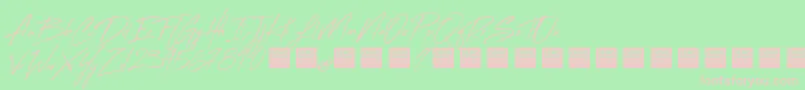 FlashBackDemo Font – Pink Fonts on Green Background