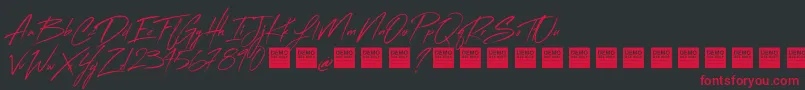 FlashBackDemo Font – Red Fonts on Black Background