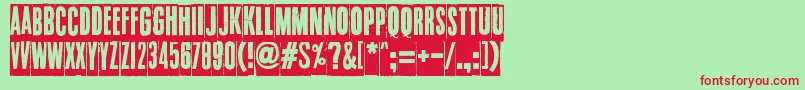 HowDoYouSleep Font – Red Fonts on Green Background