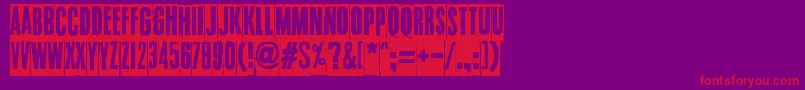 フォントHowDoYouSleep – 紫の背景に赤い文字