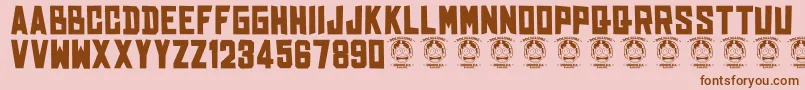 Bhinekatunggalika Font – Brown Fonts on Pink Background