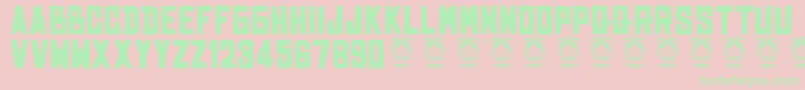 Bhinekatunggalika Font – Green Fonts on Pink Background