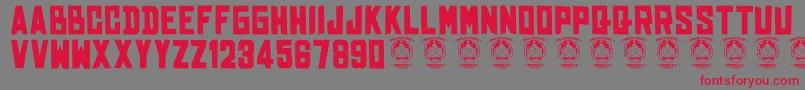 Bhinekatunggalika Font – Red Fonts on Gray Background