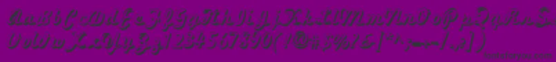 MarketingScriptShadow Font – Black Fonts on Purple Background