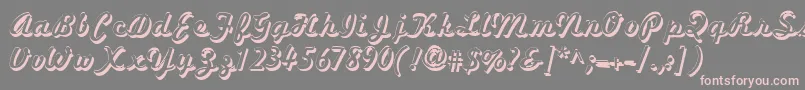 MarketingScriptShadow Font – Pink Fonts on Gray Background