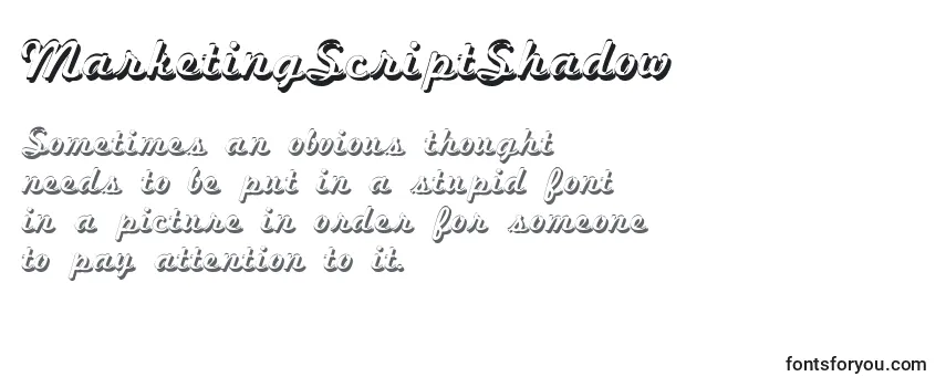 MarketingScriptShadow Font