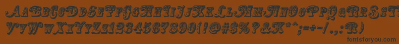 CountryWesternSwingTitle Font – Black Fonts on Brown Background