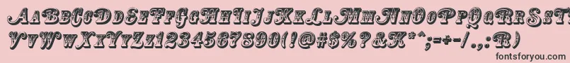 CountryWesternSwingTitle Font – Black Fonts on Pink Background