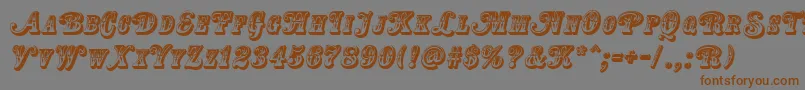 CountryWesternSwingTitle Font – Brown Fonts on Gray Background