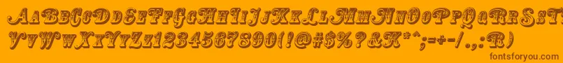 CountryWesternSwingTitle Font – Brown Fonts on Orange Background