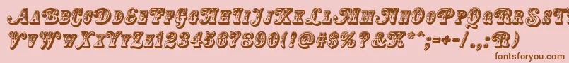 CountryWesternSwingTitle Font – Brown Fonts on Pink Background