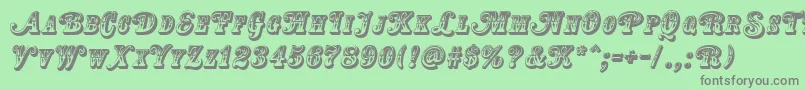 CountryWesternSwingTitle Font – Gray Fonts on Green Background