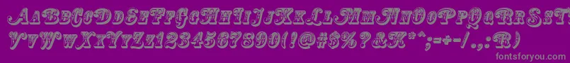 CountryWesternSwingTitle Font – Gray Fonts on Purple Background