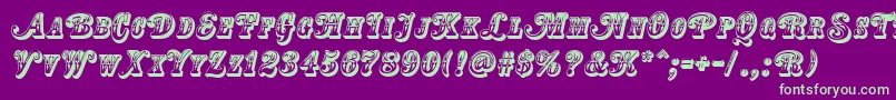 CountryWesternSwingTitle Font – Green Fonts on Purple Background