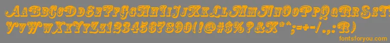 CountryWesternSwingTitle Font – Orange Fonts on Gray Background