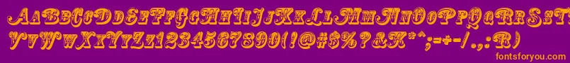 CountryWesternSwingTitle Font – Orange Fonts on Purple Background