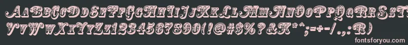 CountryWesternSwingTitle Font – Pink Fonts on Black Background