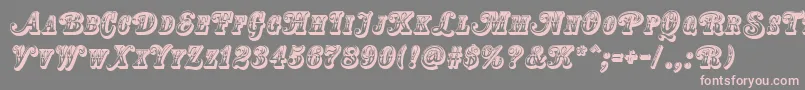 CountryWesternSwingTitle Font – Pink Fonts on Gray Background