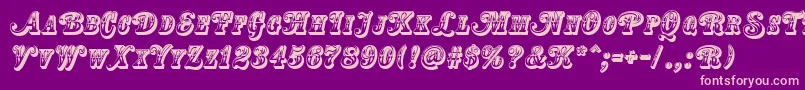 CountryWesternSwingTitle Font – Pink Fonts on Purple Background