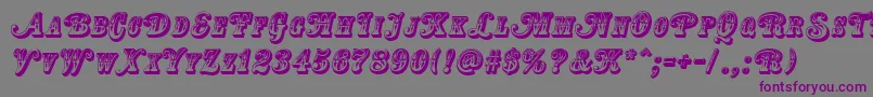 CountryWesternSwingTitle Font – Purple Fonts on Gray Background