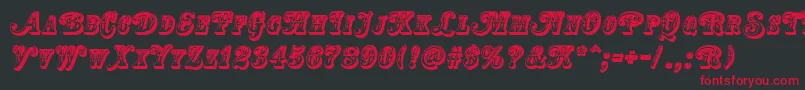 CountryWesternSwingTitle Font – Red Fonts on Black Background