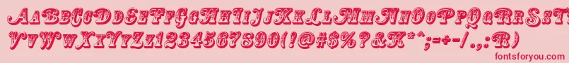 CountryWesternSwingTitle Font – Red Fonts on Pink Background