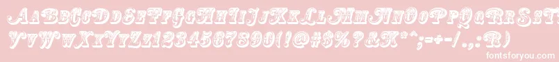 CountryWesternSwingTitle Font – White Fonts on Pink Background