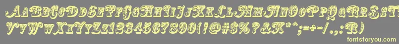 CountryWesternSwingTitle Font – Yellow Fonts on Gray Background