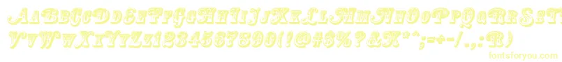 CountryWesternSwingTitle Font – Yellow Fonts on White Background