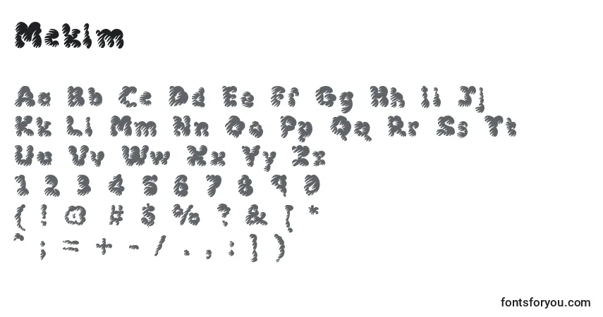 Шрифт Mcklm – алфавит, цифры, специальные символы