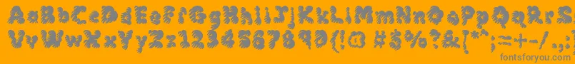 Mcklm-Schriftart – Graue Schriften auf orangefarbenem Hintergrund