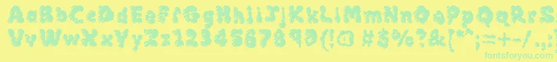 フォントMcklm – 黄色い背景に緑の文字
