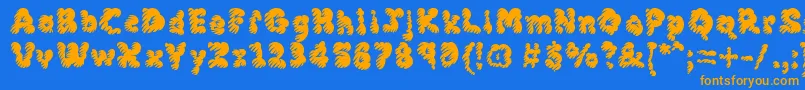 Fonte Mcklm – fontes laranjas em um fundo azul