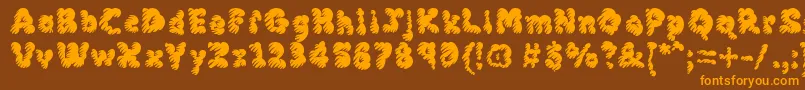 Mcklm Font – Orange Fonts on Brown Background