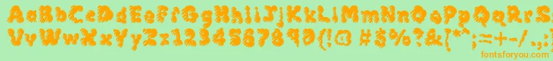 Шрифт Mcklm – оранжевые шрифты на зелёном фоне