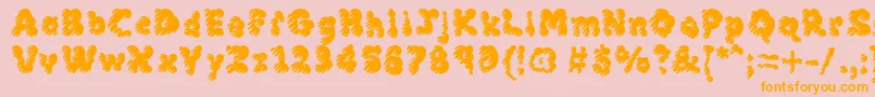 Mcklm Font – Orange Fonts on Pink Background