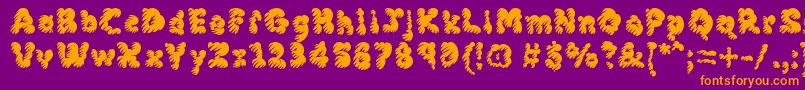 fuente Mcklm – Fuentes Naranjas Sobre Fondo Morado