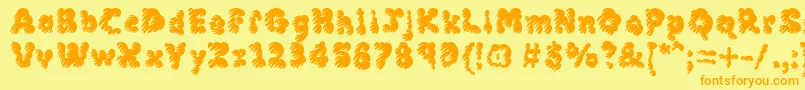 Mcklm Font – Orange Fonts on Yellow Background