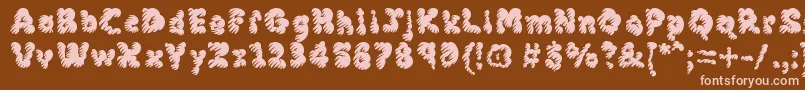 Mcklm Font – Pink Fonts on Brown Background