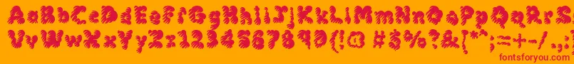 Mcklm Font – Red Fonts on Orange Background