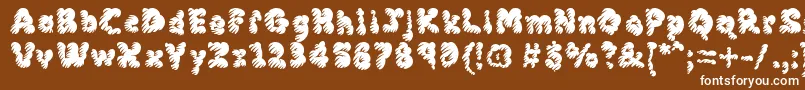 フォントMcklm – 茶色の背景に白い文字