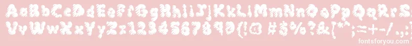 Mcklm-Schriftart – Weiße Schriften auf rosa Hintergrund