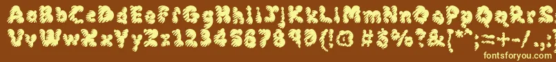 Mcklm Font – Yellow Fonts on Brown Background