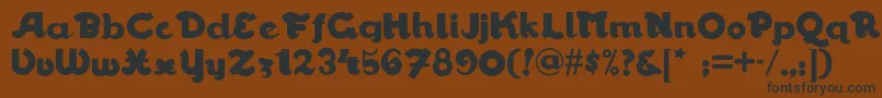 Walrusgumbonf Font – Black Fonts on Brown Background