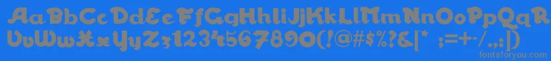 Walrusgumbonf Font – Gray Fonts on Blue Background