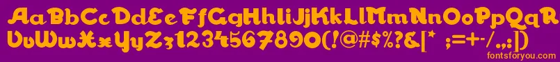 Police Walrusgumbonf – polices orange sur fond violet